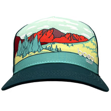 Load image into Gallery viewer, Running Trucker - Maroon Bells (Green)